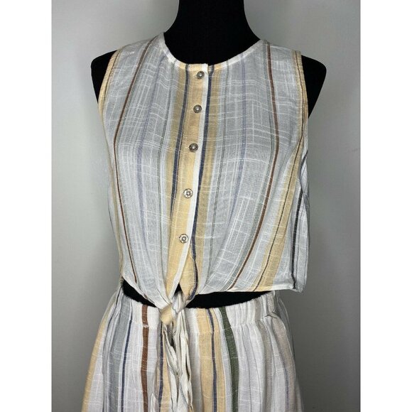 NWT‎ RVCA Womens LG Striped Sleeveless Set Outfit B - Picture 4 of 12
